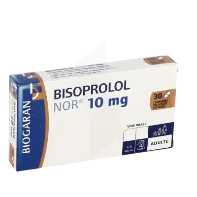 Bisoprolol Nor 10 Mg, Comprimé Pelliculé Sécable à MERINCHAL