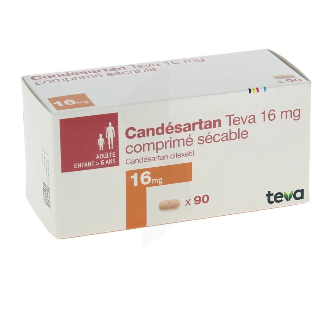 Candesartan Teva 16 Mg, Comprimé Sécable