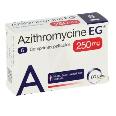 Azithromycine Eg 250 Mg, Comprimé Pelliculé à Abbeville