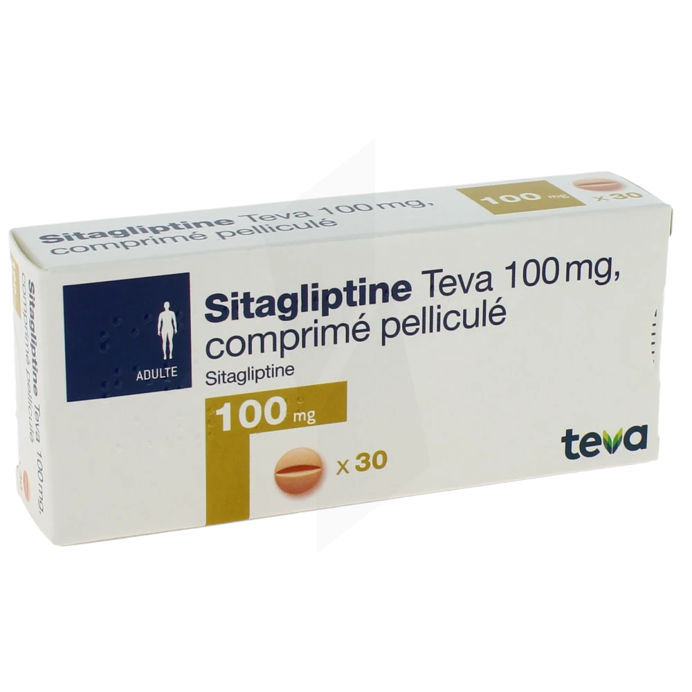 Sitagliptine Teva 100 Mg, Comprimé Pelliculé