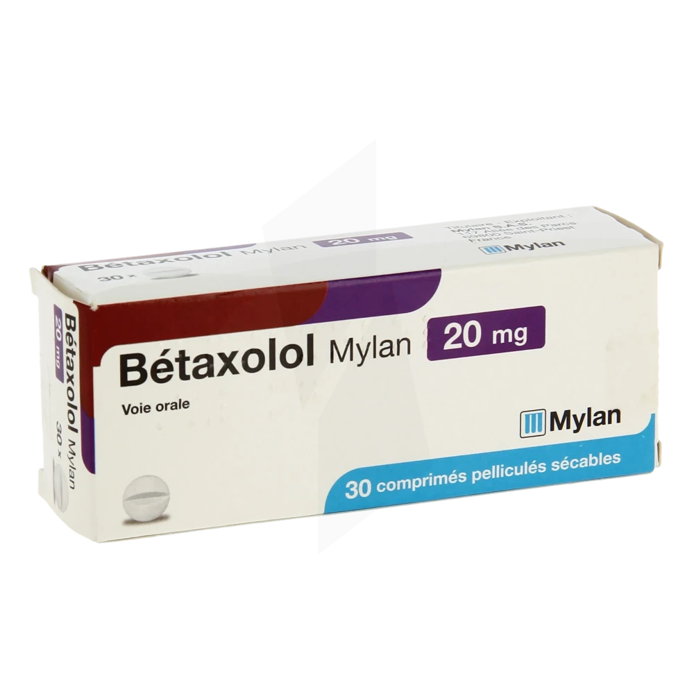 Betaxolol Viatris 20 Mg, Comprimé Pelliculé Sécable