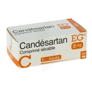 Candesartan Eg 8 Mg, Comprimé Sécable