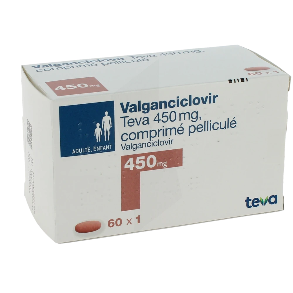 Valganciclovir Teva 450 Mg, Comprimé Pelliculé