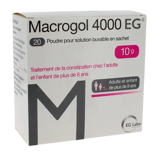 Macrogol 4000 Eg 10 G, Poudre Pour Solution Buvable En Sachet
