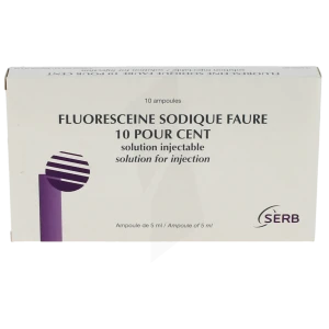 Fluoresceine Sodique Faure 10 Pour Cent, Solution Injectable
