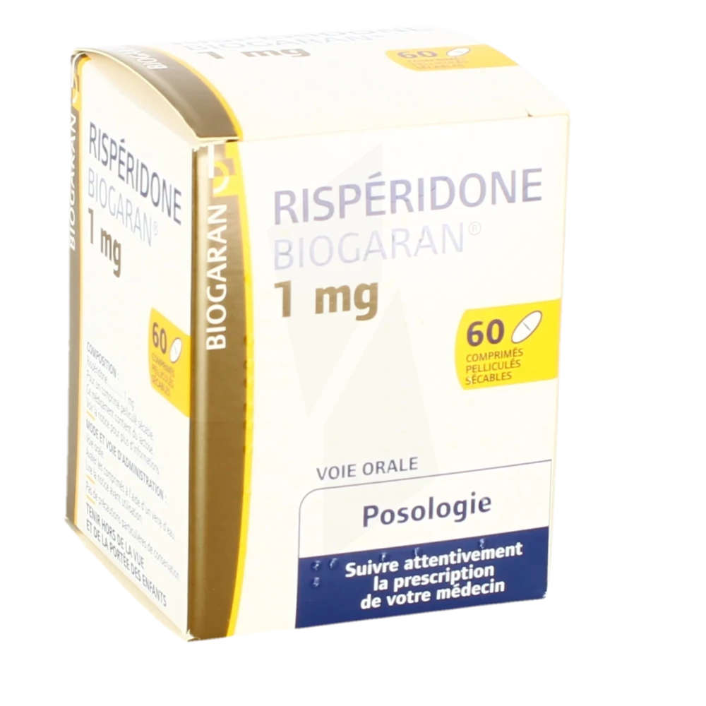 Risperidone Biogaran 1 Mg, Comprimé Pelliculé Sécable