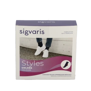 Sigvaris 2 Styles Color Chaussette Femme Marine/framboise Mn