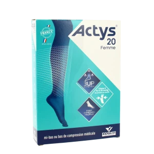 Actys 20 Bas Autofix Pf Femme Noir T1n