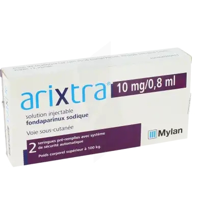 ARIXTRA 10 mg/0,8 ml, solution injectable en seringue pré-remplie