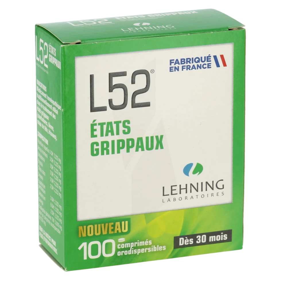 Lehning L52 Comprimés Orodispersibles Plq Pvc/pvdc/alu/100