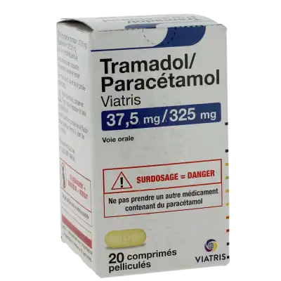 TRAMADOL/PARACETAMOL VIATRIS 37,5 mg/325 mg, comprimé pelliculé