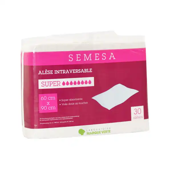 Semesa Alèses Absorbantes 60 X 90 Normal  Sachet De 30