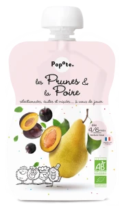 Popote Prunes & Poire Bio Gourde/120g