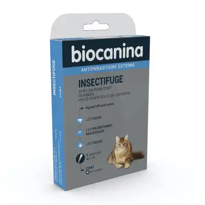 Biocanina Insectifuge Spot-on Solution Externe Chat 2 Pipettes à SAINT-ROMAIN-DE-COLBOSC