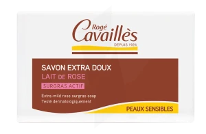 Rogé Cavaillès Savon Solide Surgras Extra Doux Lait De Rose 150g