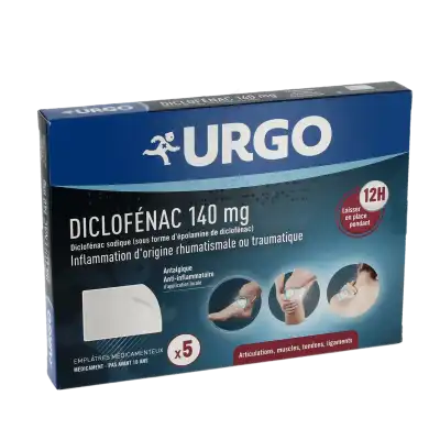Diclofenac Urgo 140 Mg, Emplâtre Médicamenteux à Paris