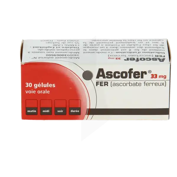 Ascofer 33 Mg, Gélule