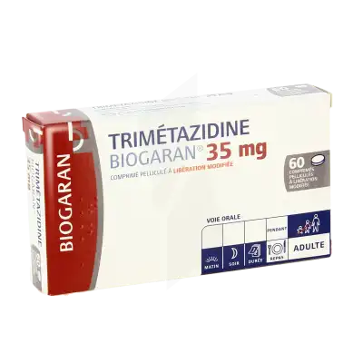 Trimetazidine Biogaran 35 Mg, Comprimé Pelliculé à Libération Modifiée à LE LAVANDOU