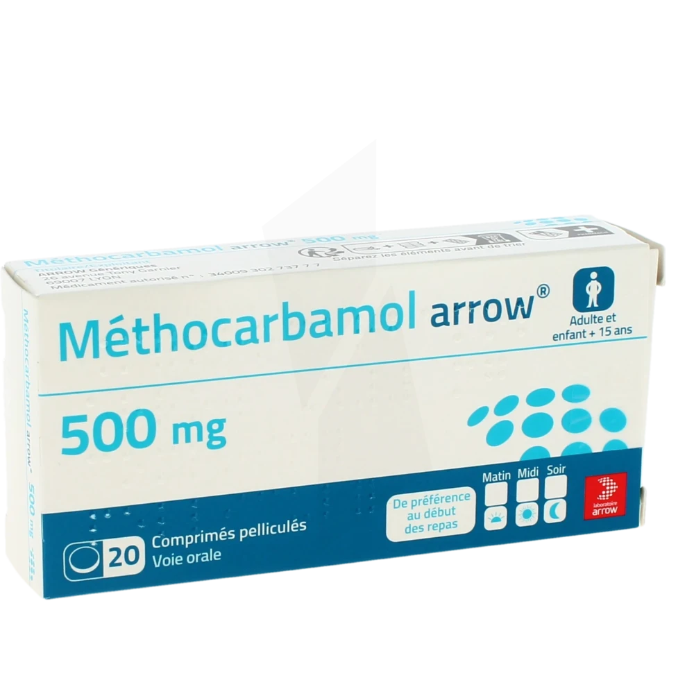 Methocarbamol Arrow 500 Mg Cpr Pell Plq/20