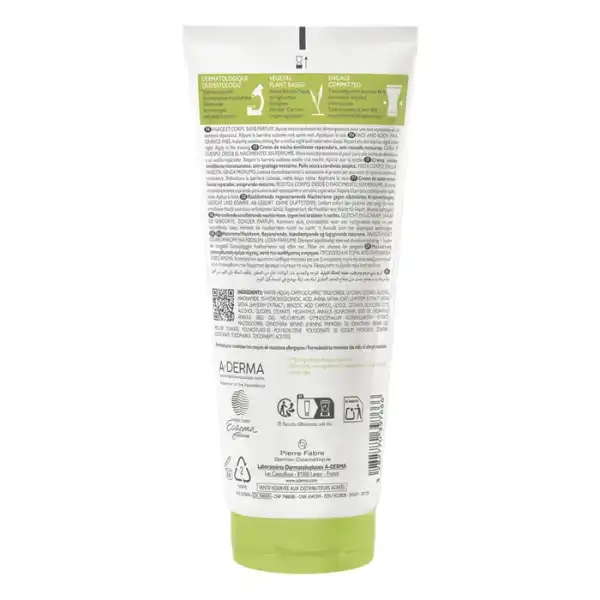 Aderma Exomega Control Nuit Crème émolliente Réparatrice T/200ml
