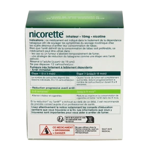 Nicorette Inhaleur 10 Mg Cartouche P Inh Bucc Inhalation Buccale B/42
