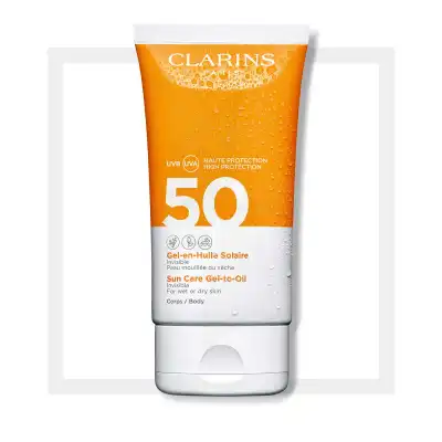 Clarins 50 - GEL-EN-HUILE SOLAIRE SPF50, Corps 150ml