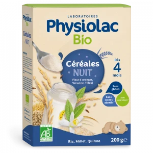 Physiolac Cereales Bio Farine Du Soir B/200g