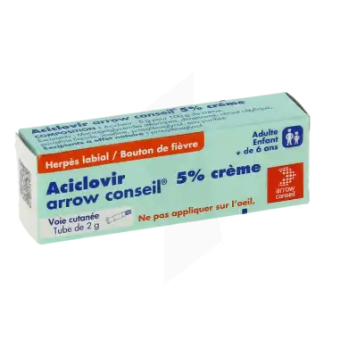 ACICLOVIR ARROW CONSEIL 5 %, crème