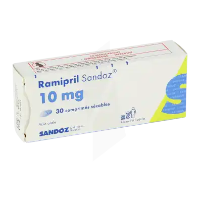 Ramipril Sandoz 10 Mg, Comprimé Sécable à Eysines