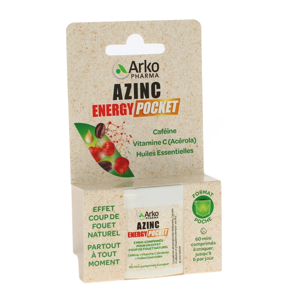 Azinc Energy Pocket Comprimés Mini Boîte De 60