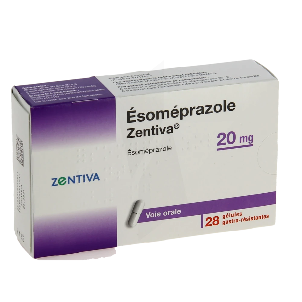 Esomeprazole Zentiva 20 Mg, Gélule Gastro-résistante