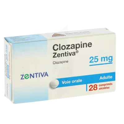 Clozapine Zentiva 25 Mg, Comprimé Sécable à Bordeaux