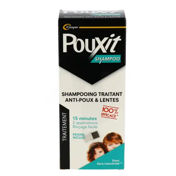 Pouxit Shampoo Shampooing Traitant Antipoux Fl/200ml+peigne