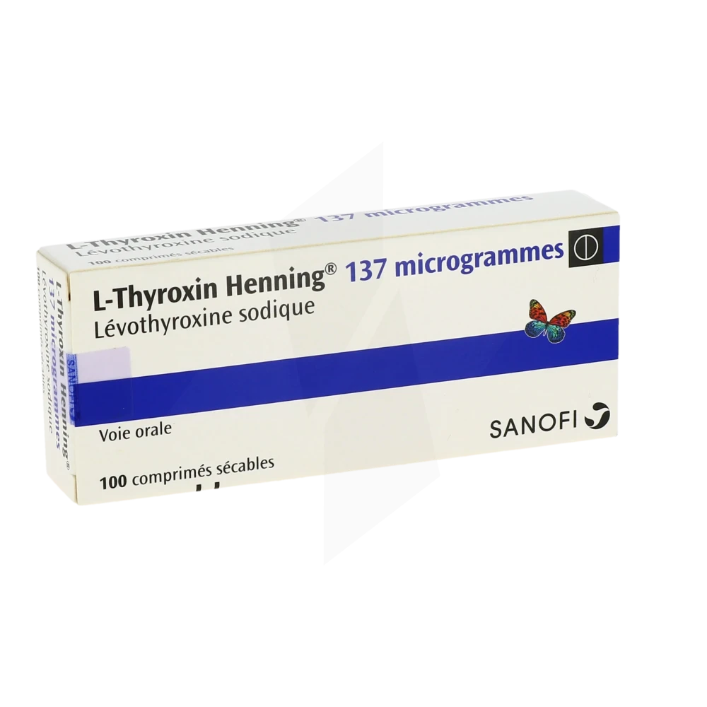 L-thyroxin Henning 137 Microgrammes, Comprimé Sécable