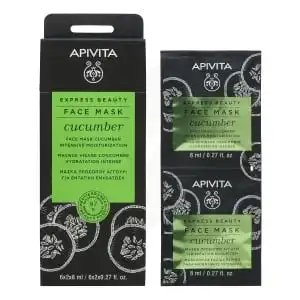 Apivita - Express Beauty Masque Visage Hydratation Intense - Concombre  2x8ml à BRIÉ-ET-ANGONNES