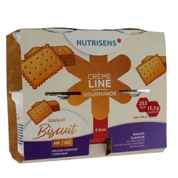Nutrisens Cremeline Gourmande 2kcal Nutriment Biscuit 4cups/125g