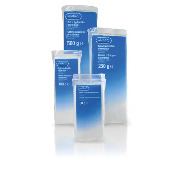 Alvita Coton Hydrophile Chirurgical Paquet/250g