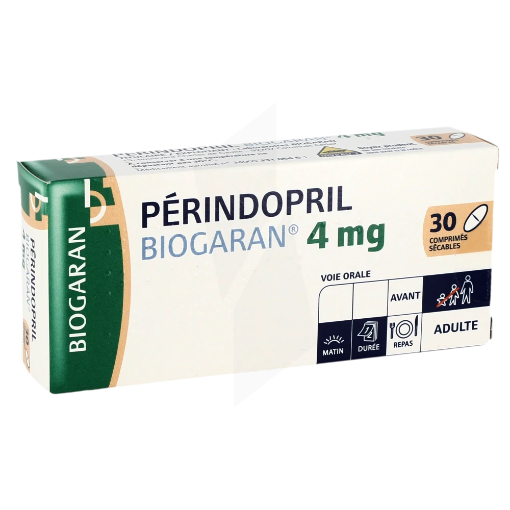 Perindopril Biogaran 4 Mg, Comprimé Sécable