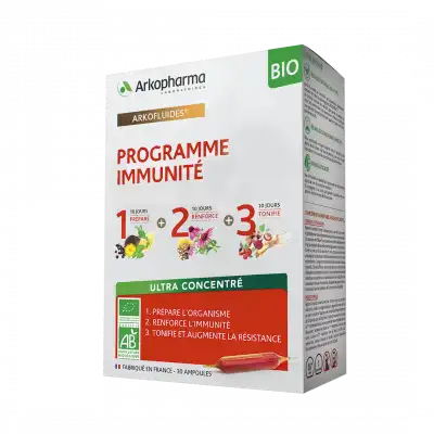 Arkofluide Bio Ultraextract Coffret Programme Immunité 3x10 Ampoules/10ml à CHAMPAGNOLE