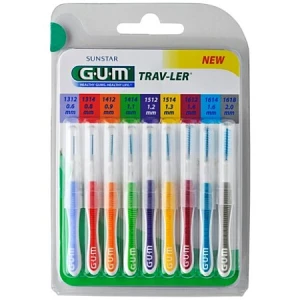 Gum Travler Brossettes Inter-dentaires De Voyage Multi-tailles B/9