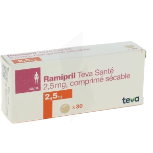 Ramipril Teva Sante 2,5 Mg, Comprimé Sécable