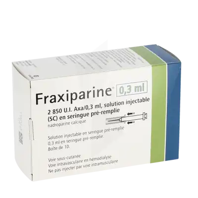 FRAXIPARINE 2 850 U.I. Axa/0,3 ml, solution injectable (S.C.) en seringue pré-remplie