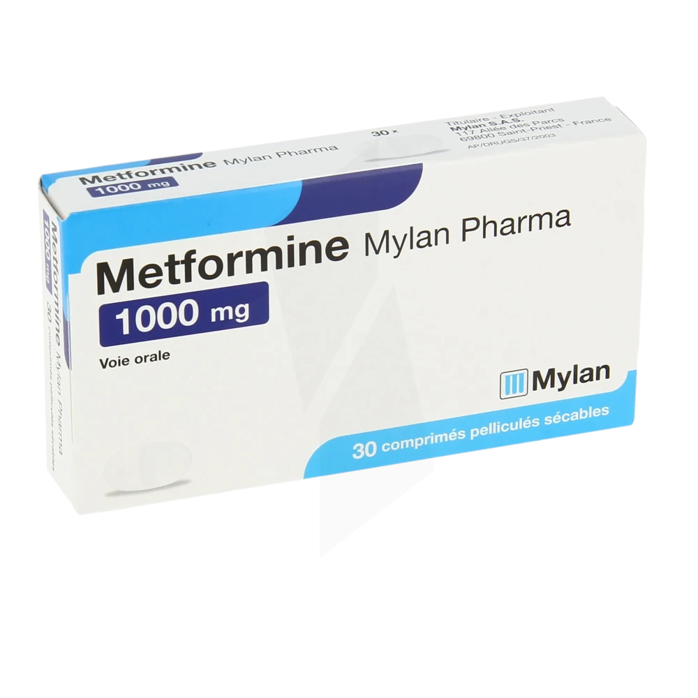 Metformine Viatris 1000 Mg, Comprimé Pelliculé Sécable