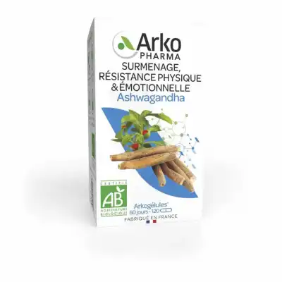 Arkogelules Ashwagandha Bio Gélules Flacon De 120 à TOURCOING