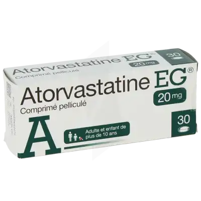 Atorvastatine Eg Labo 20 Mg, Comprimé Pelliculé à Abbeville