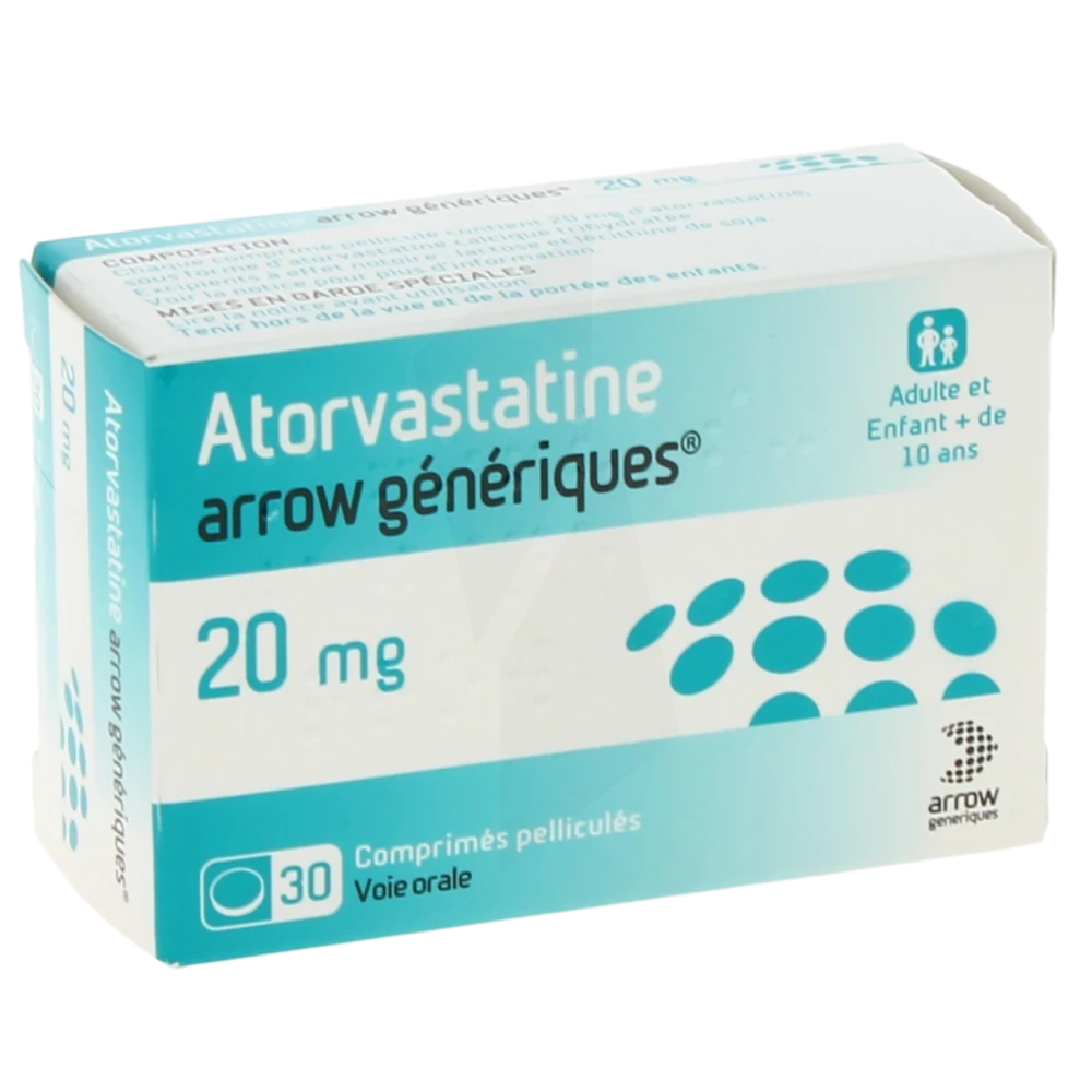 Atorvastatine Arrow Generiques 20 Mg, Comprimé Pelliculé