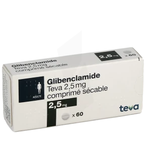 Glibenclamide Teva 2,5 Mg, Comprimé Sécable