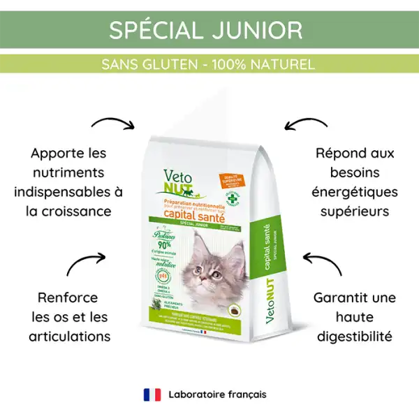 Vétonut Croquettes Pour Chat « spécial Junior »