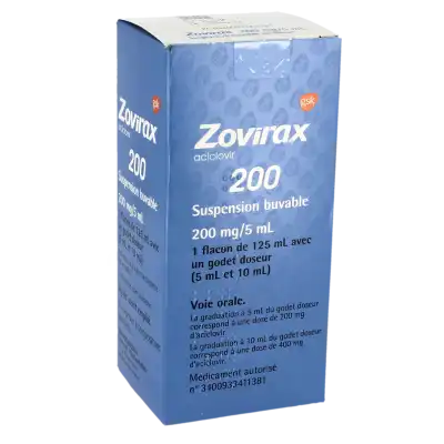 Zovirax 200 Mg/5 Ml, Suspension Buvable En Flacon à Bordeaux