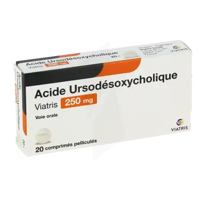 Acide Ursodesoxycholique Viatris 250 Mg, Comprimé Pelliculé à MERINCHAL